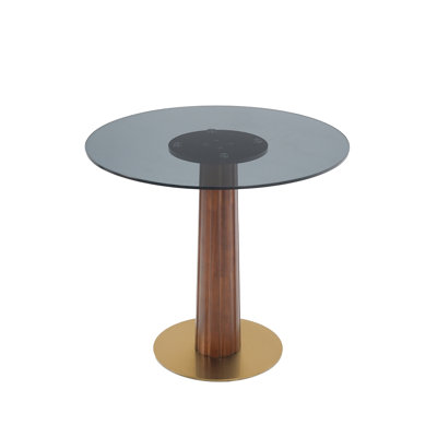 Table de conférence ronde en verre Folkestone