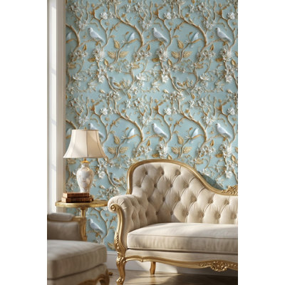 Adhésif décoratif floral peler et coller oiseaux