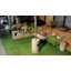 Chauffe-terrasse Afterglow 48 000 BTU Terrafab, réservoir de gaz interne, gris clair