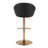 Maddison High Back Faux Leather Adjustable Barstool With Rounded T Footrest-106896003-106896002