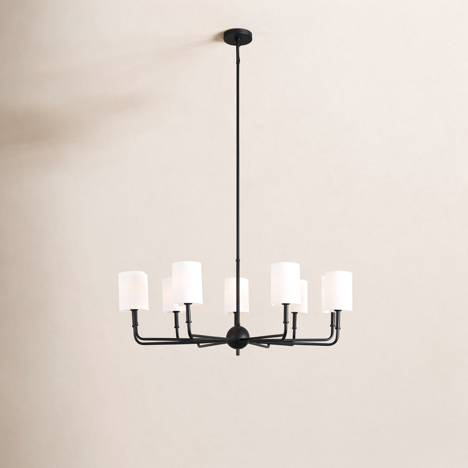 Rowley 9-Light Chandelier, Midnight Black