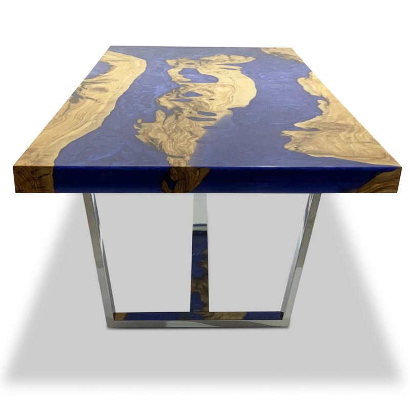 Morano Single Coffee Table, 17.7" H x 47.2" L x 23.6" W, Blue