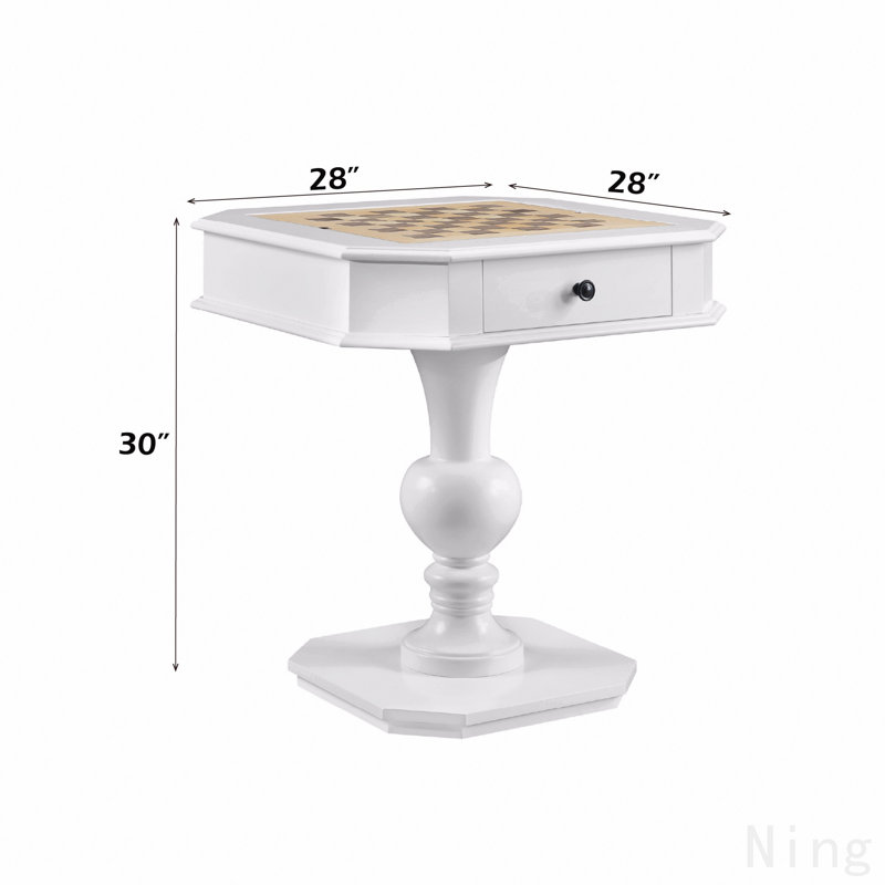 Table de jeu Galini, L 28 po x l 28 po x H 30 po