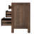 Rustic Farmhouse Style 3-Drawer Nightstand With Cup Pulls And Integrated Charge Station, Small Bedside Table