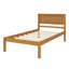 Structure de lit plateforme avec tête de lit, support en lattes de bois-471789030