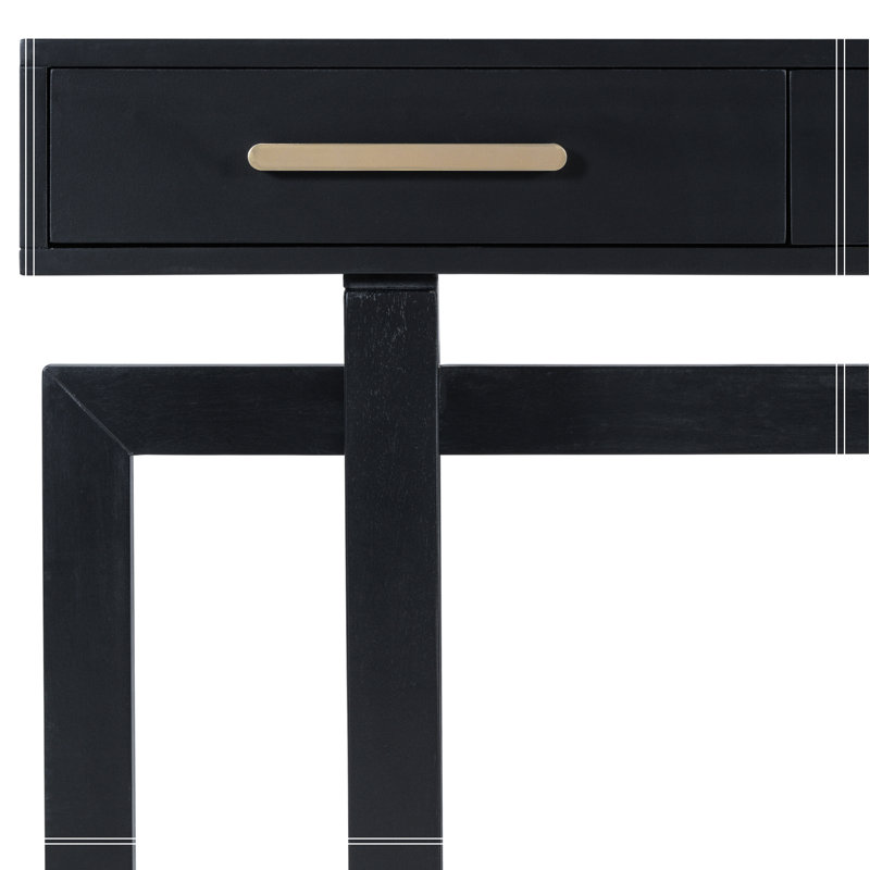 Elegant Console Table with Three Drawers, Extra Long Entryway Table for Entryway, Hallway, Black