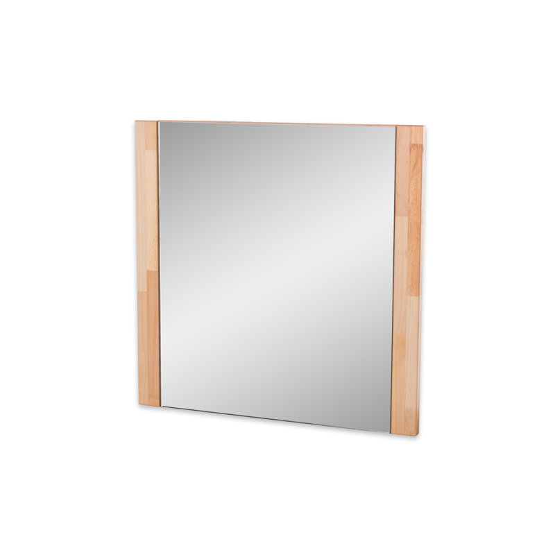 Aine Wood Flat Wall Mirror, Beech heartwood