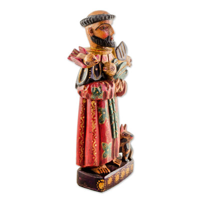 Novica Faithful Saint Wood Statuette