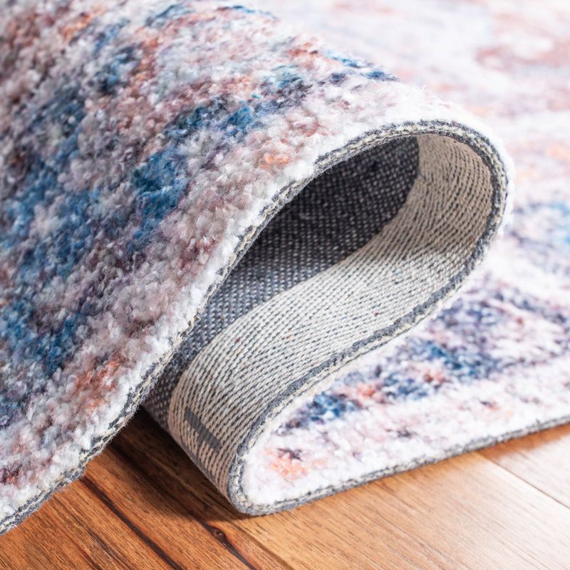 Coastal Charm Blue Flatweave Cotton-Synthetic 8' x 10' Rug