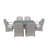 Dustyn 6 - Person Wicker Patio Dining Set with Rectangular Table , Cushions Included