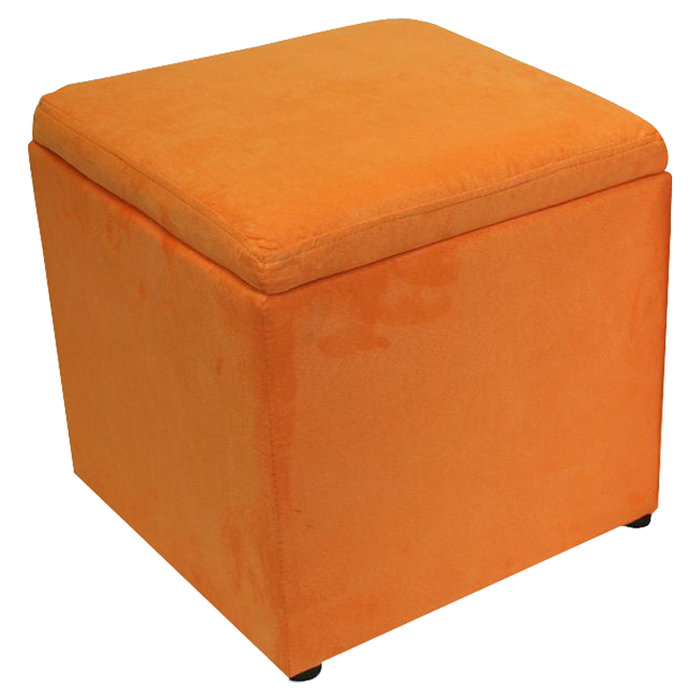 Repose-pieds avec rangement Binx, Orange