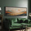 Sun Mountain Landscape Serene Mountain Landscape with Warm, impression sur toile encadrée-98042363-111568285