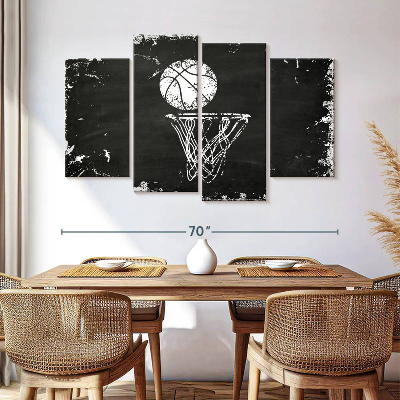 «Basketball Shot», reproduction sur toile, H 42 po x l 68 po x P 1,25 po