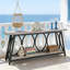 Table de couloir à 2 niveaux, console rétro, canapé robuste, table d'appoint