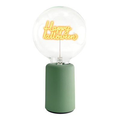 Ampoule HAPPY HALLOWEEN Lampe de table ambre avec base PORTABLE Pop Nomad