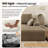 109.9"Oversized Upholstered Chaise Lounge, 3 Piece No Assembly Required Sleeper Couch,3 Seater Sofa Bed-1341986789