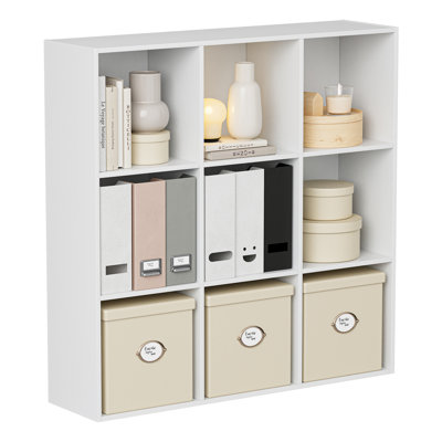 9-Cube Bookcases, Closed-Style Bookshelf Storage Unit
