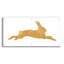  «Gold Bunny» par Erin Clark, art mural en verre acrylique, 48 po x 24 po-1553114770