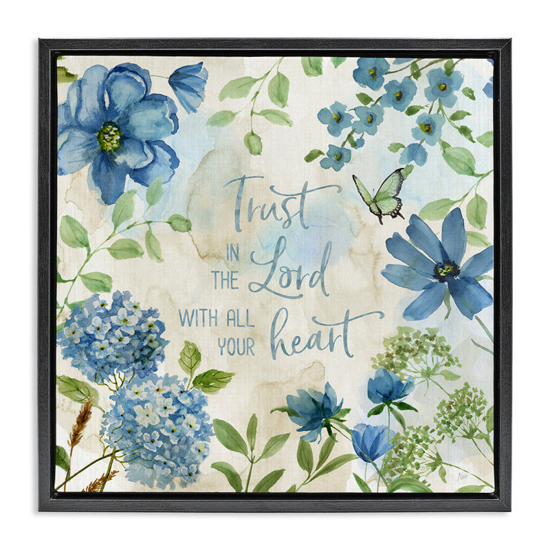 Art mural en toile Trust, Cadre flottant noir de jais, H 18 po x l 18 po