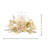 Holiday Candleholder with Hydrangeas and Leaves