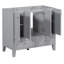 Meuble-lavabo 36 po sans comptoir, armoire de rangement en bois massif seulement