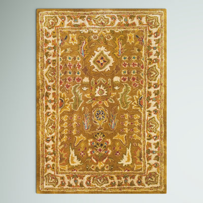 Chattooga Oriental Hand-Tufted Wool Gold Area Rug