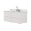   Ensemble de meuble-lavabo mural simple rectangulaire de 49 po avec comptoir en marbre de Carrare blanc de 1,5 po Ensuko-608998027-608998031