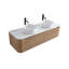 Meuble-lavabo double à conception cannelée incurvée-435119931-435119930