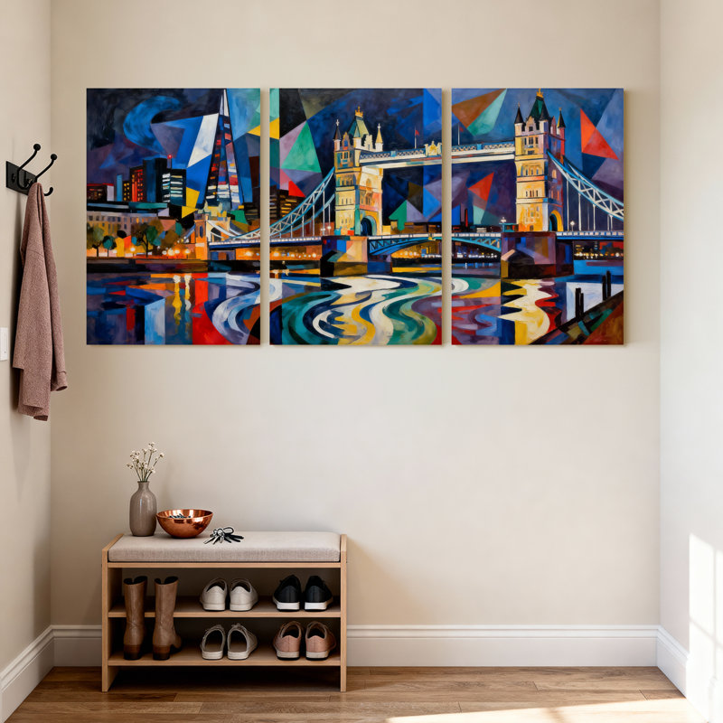 Cités et pays, ensemble de 3 impressions sur toile, H 18 po x l 36 po