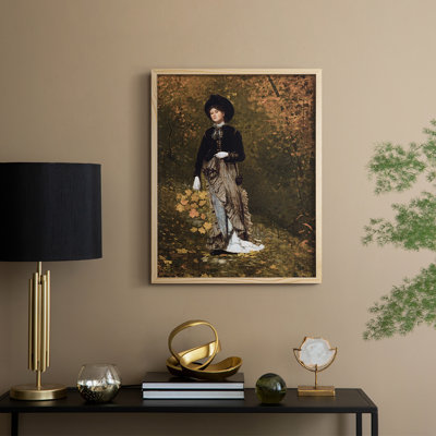 «Vintage Portrait Print CXII», reproduction encadrée - bois massif