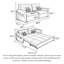 Canapé de salon simple en lin avec rangement rétractable-128974638