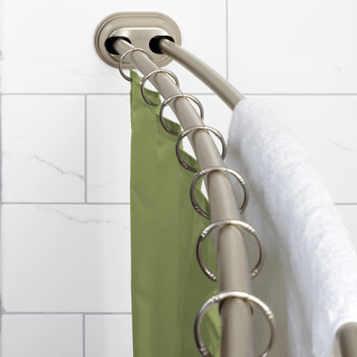 72" Adjustable Double Curved Tension Shower Curtain Rod