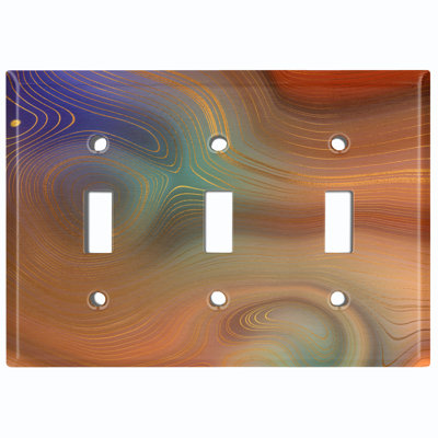 3 - Gang Toggle Light Switch Standard Wall Plate