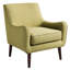 Fauteuil d'appoint de style Mid-Century, rembourrage serré, coussin en mousse amovible, finition des pieds en bois massif, rembourrage haute densité pour chaise confortable, conception du dossier, support central