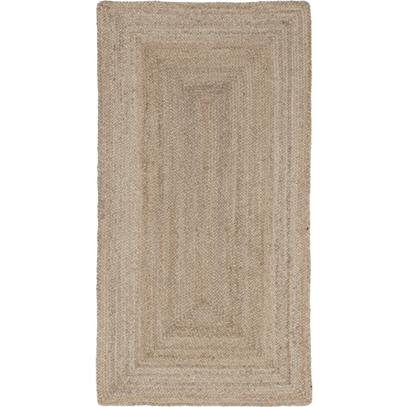 Aerne Rectangle Geometric Jute / Sisal Hand Woven Area Rug, Rectangle 160 x 230cm