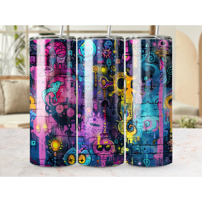 Choose Handmade Tumblers 591ml Vacuum Insulated Stainless Steel (18/8) Travel Tumbler with Straw