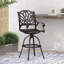 Tabouret de bar pivotant en fonte d'aluminium