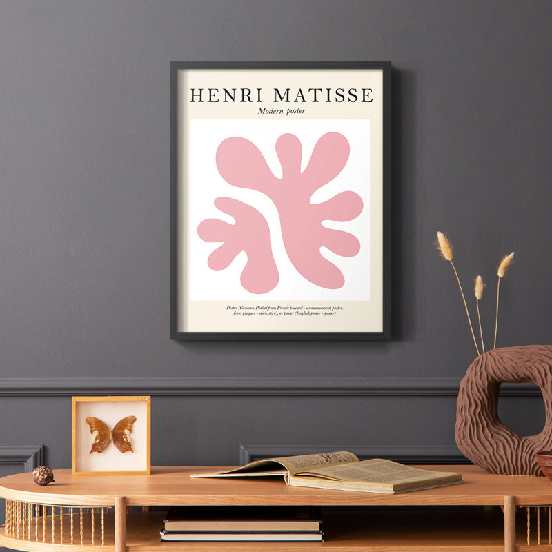 Matisse Lxxxi, reproduction encadrée - bois massif, H 20 po x l 16 po, Noir