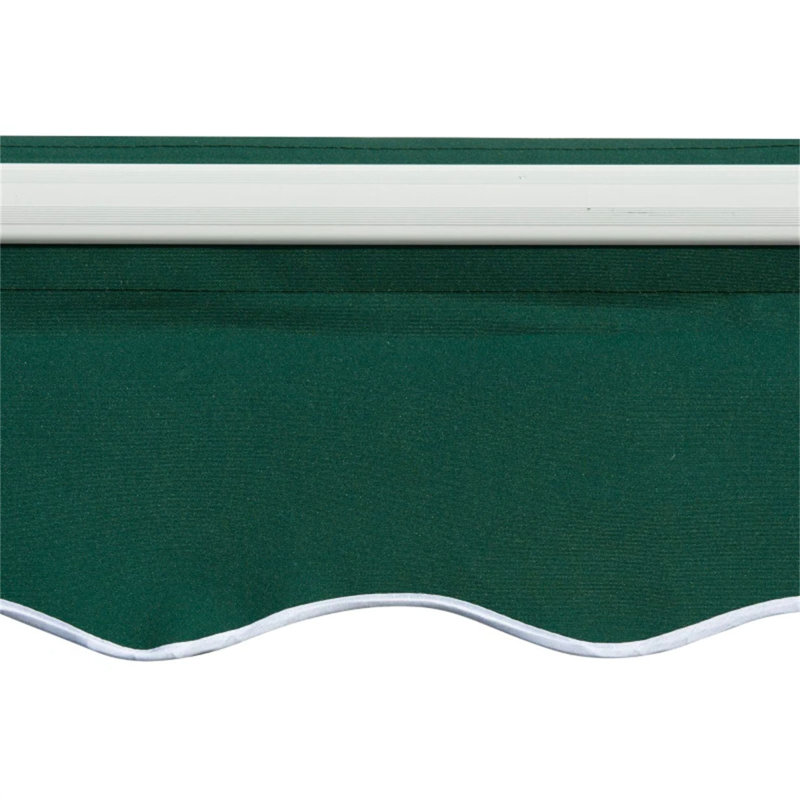 Dakota Fields Polyester Green Cover Retractable Patio Awning, Green, 295 cm W x 200 cm D