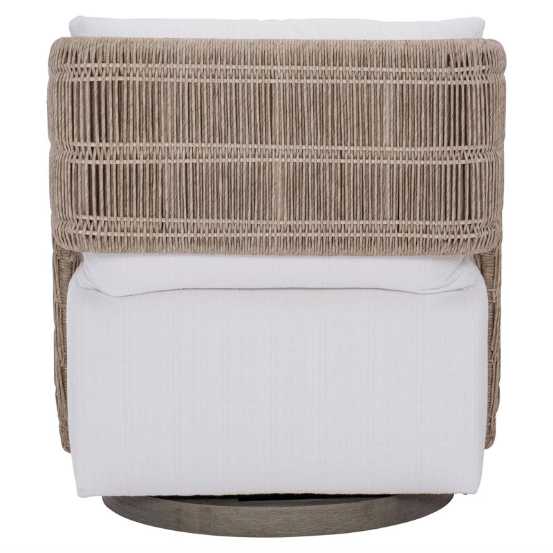 Maldives Outdoor Swivel Lounge Chair, White Sunbrella 6063-000