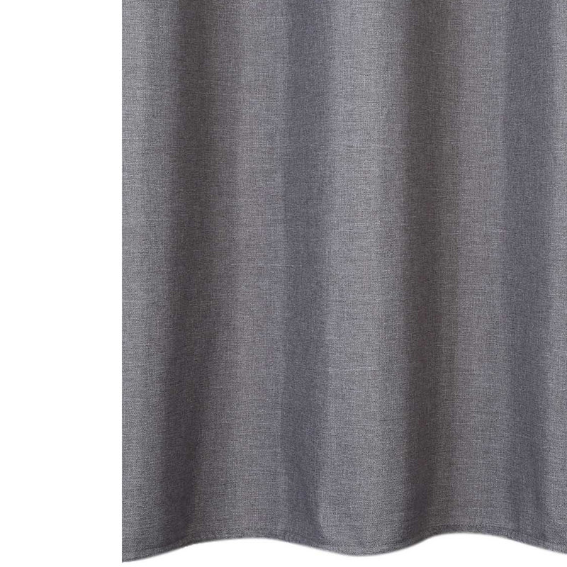 Luxury Robust Flax Linen-Look Shower Curtain for Stalls - 240GSM Waterproof Washable Fabric with Hooks - Form Resistant - Brown, 72x84 Inch