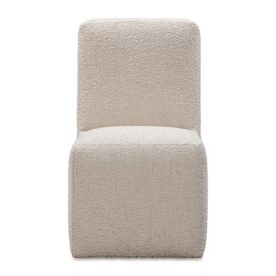 Shadrach Fully Upholstered Dining Chair In Natural Linen