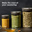 OXO STEEL 3PC Graduated POP Canister Set - Glass