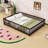 Queen Wooden Floor Bed With Guardrails
