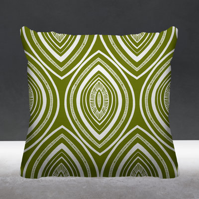 Gateson Abstract Outdoor Reversible Throw Pillow