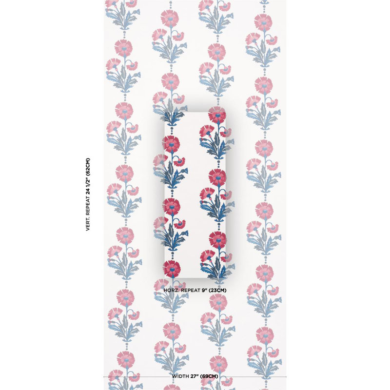 Schumacher X Molly Mahon Dianthus Print Wallpaper