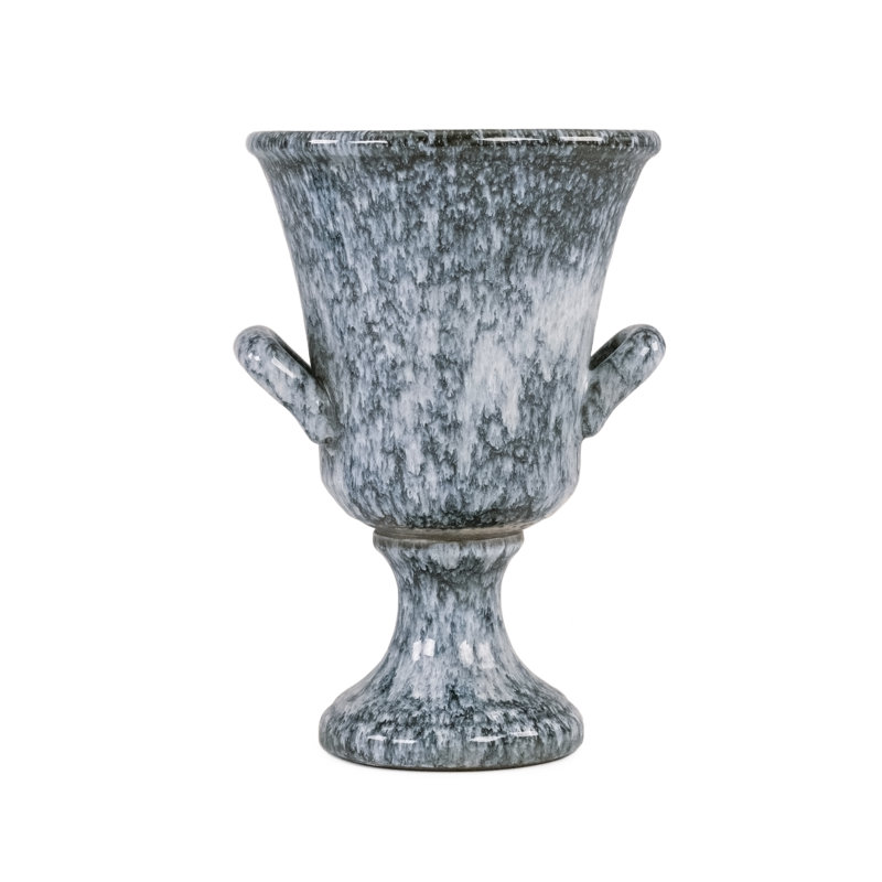 Carafe bleue vieillie, H 12 po x l 8 po x L 8 po