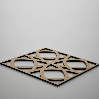 Fleetwood Decorative Fretwork Wood Wall Panels, Small, 11 3/8"W x 11 3/8"H x 3/8"T, White Oak