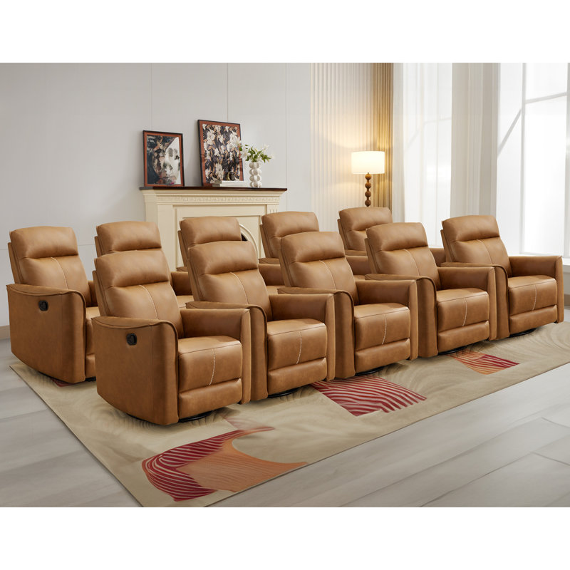 Ensemble de cinéma maison inclinable et oscillant manuel de 31,5 po de largeur Tayani (ensemble de 10)