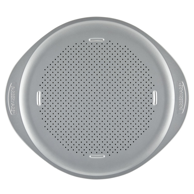 Farberware Light Gray Nonstick 15.5" Carbon Steel Pizza Pan